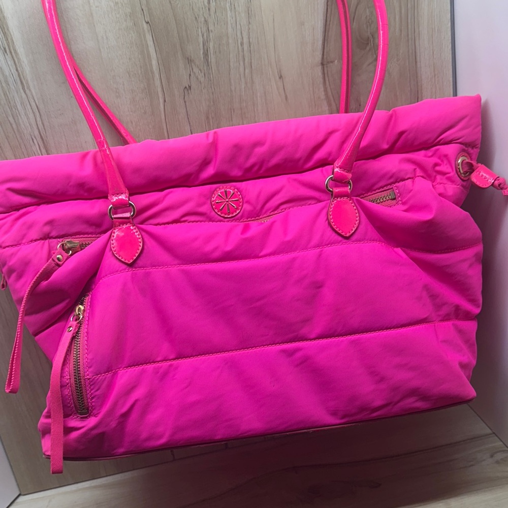 Isaac Mizrahi Neon Pink Tote Bag - Picture 2 of 16